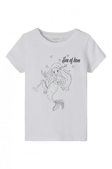 T-shirt Bambina Name It Bianco