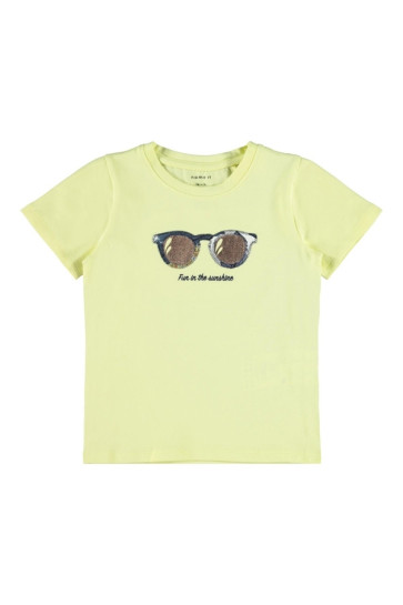 T-shirt Bambina Name It Giallo