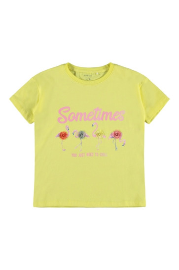 T-shirt Bambina Name It Giallo