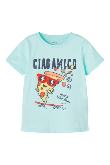 T-shirt Bambino Name It Verde Acqua