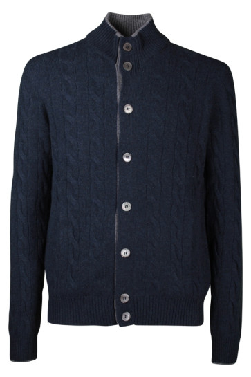Cardigan Uomo Barba Napoli Blue