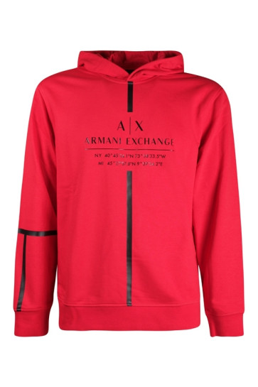 Felpa Uomo Armani Exchange Rosso