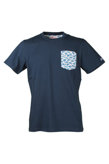 T-shirt Uomo Saint Barth Mc2 Blue