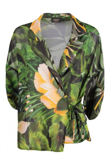 Camicia Donna Liu Jo Verde Fantasia Floreale