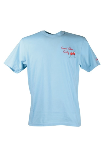 T-shirt Uomo Saint Barth Mc2 Azzurro