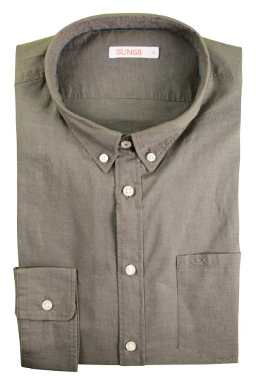 Camicia Uomo Sun 68 Verde Militare