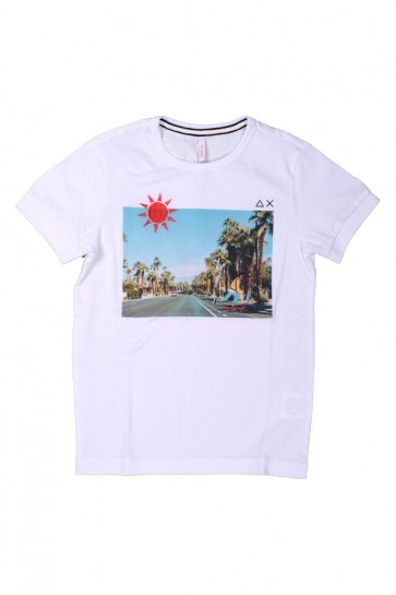 T-shirt Bambino Sun68 Bianco