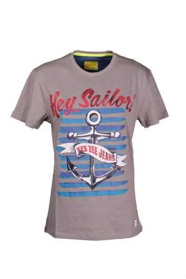T-shirt Uomo Yes Zee Grigio