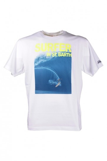 T-shirt Uomo Saint Barth Mc2 Bianco