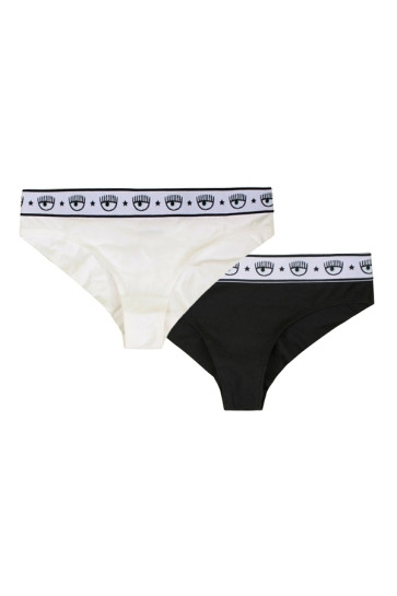 Slip Donna Chiara Ferragni Bi-Pack Bianco e Nero