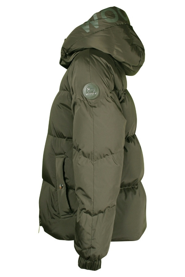 Ferracinshop Piumino Donna Woolrich Verde ALSEA SHORT col