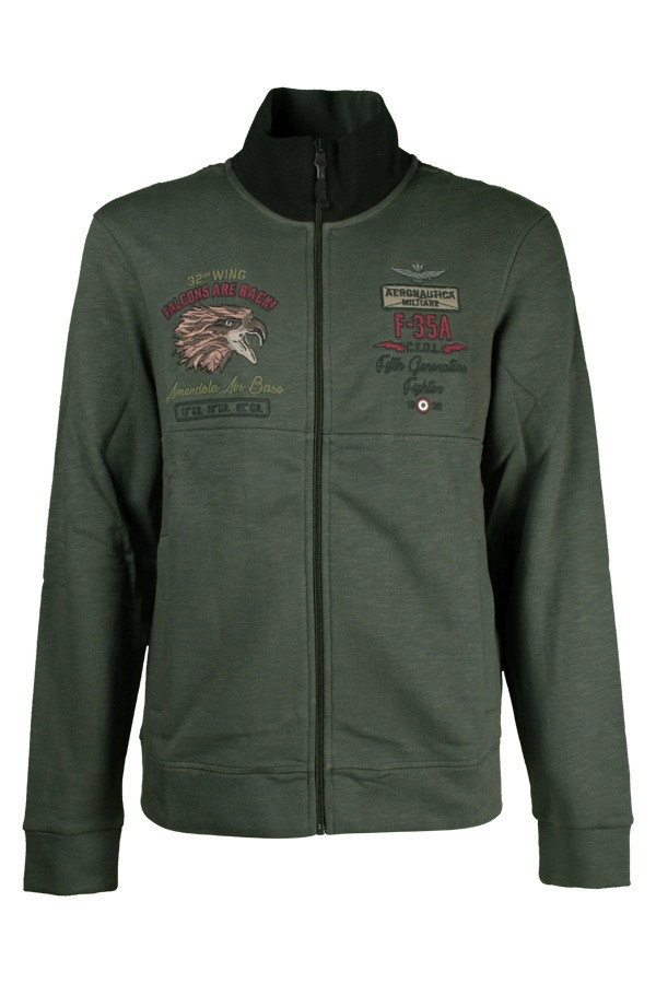 Ferracinshop Felpa Uomo Aeronautica Militare Verde art.FE1726 col. 39275 moda uomo donna bimbo