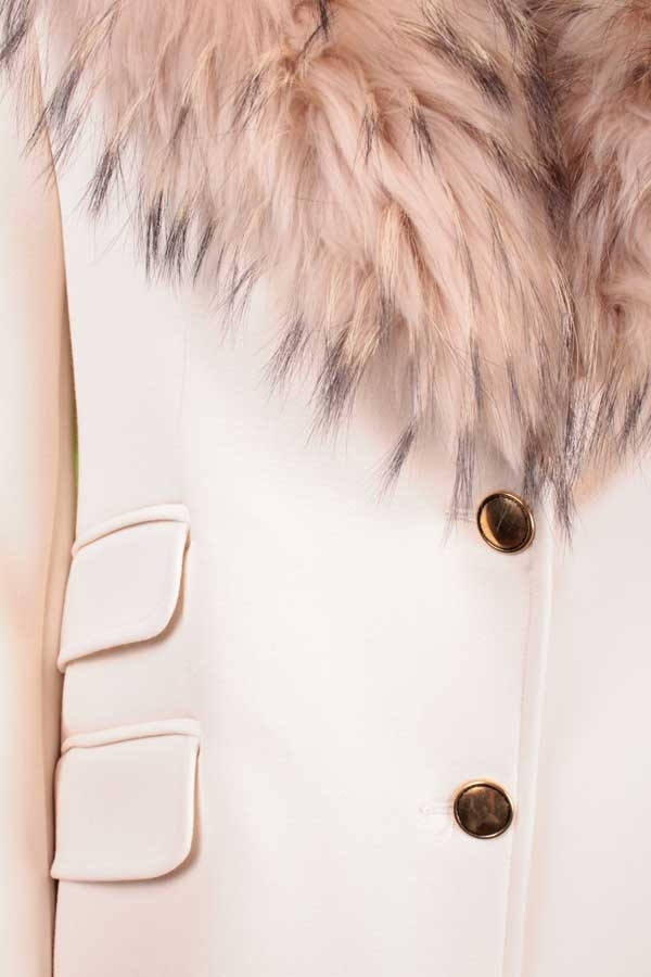 Ferracinshop Cappotto Donna Kocca Bianco art.JOLUKAFUR col.40613 moda uomo donna bimbo