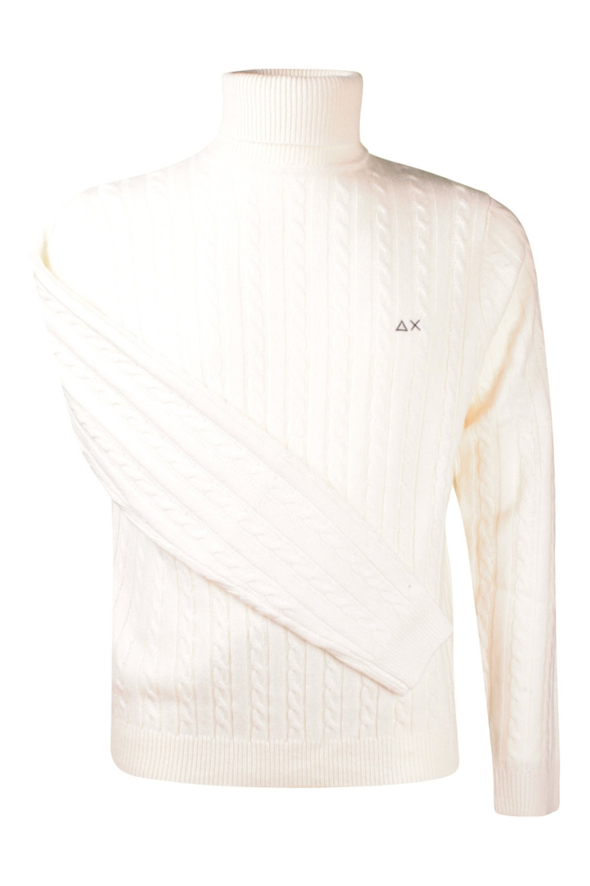 Maglia collo alto uomo bianca outlet