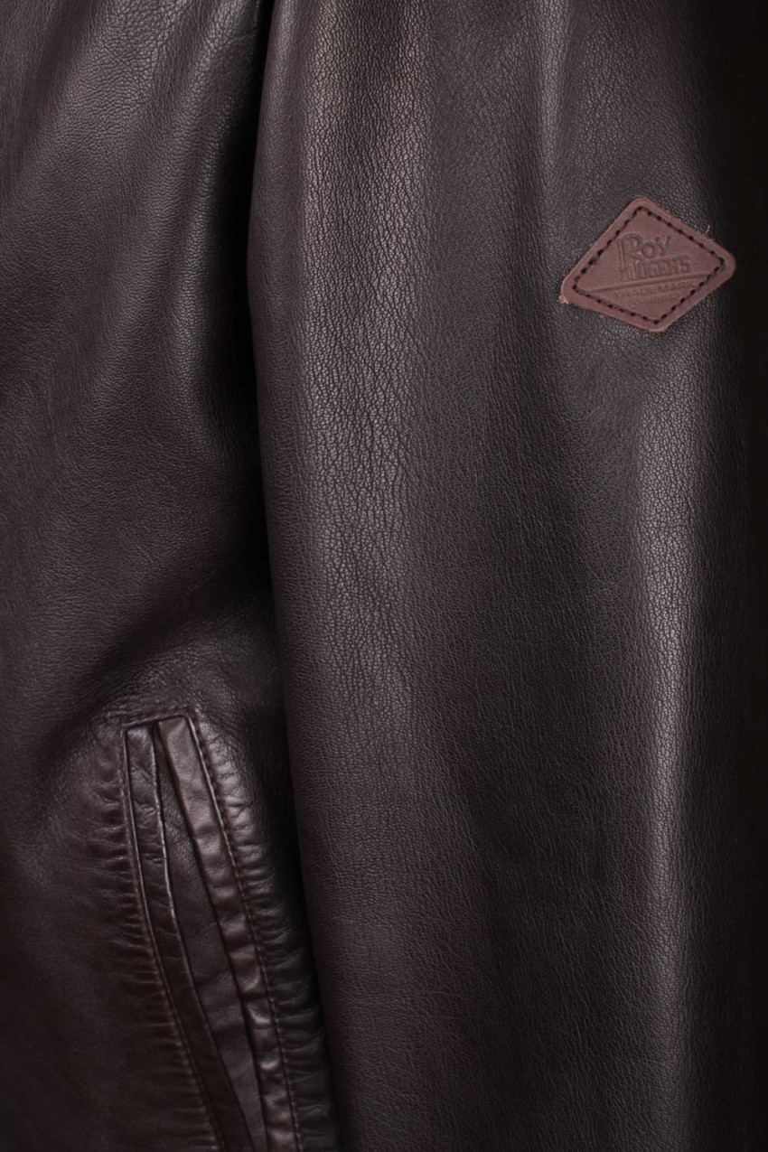 Ferracinshop | Giubbotto pelle Uomo Roy Roger's art. NEW BARRACUDA col. DK  BROWN Marrone moda uomo, donna, bimbo