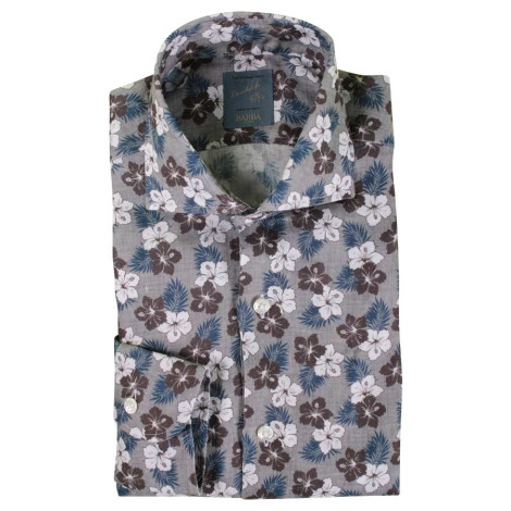 Camicia Uomo Barba Napoli Grigio