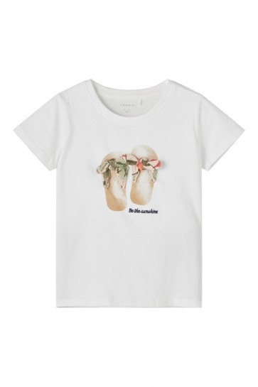 T-shirt Bambina Name It Bianco