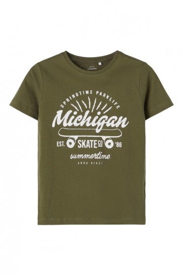 Military Green Kid's Name It T-Shirt