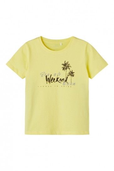Yellow Kid's Name It T-Shirt 