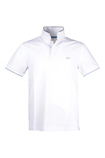 White Men's Sun68 Polo T-Shirt