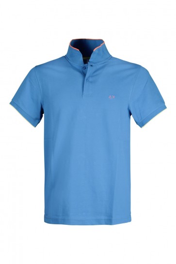 Blue Men's Sun68 Polo T-Shirt 