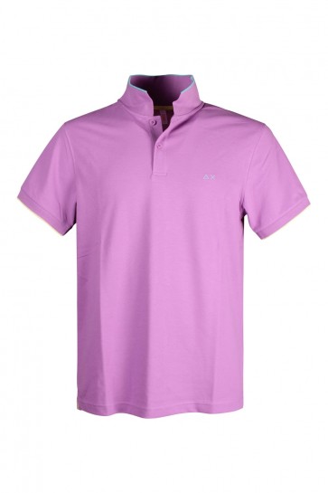 Violet Men's Sun68 Polo T-Shirt