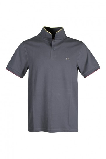 Grey Men's Sun68 Polo T-Shirt 