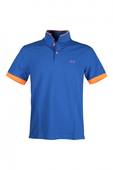 Blue Men's Sun68 Polo T-Shirt 