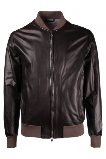 Brown Men's Barba Napoli Leather Jacket