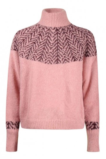 Pink Woman's Momoni High Neck Sweater