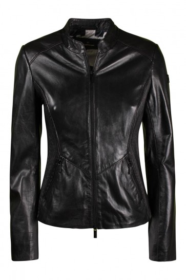 Black Milestone Women's Leather Jacket