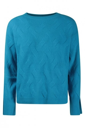 Woman Turquoise Sweater Emme Marella