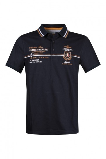 Blue Men's Aeronautica Militare Polo T-shirt