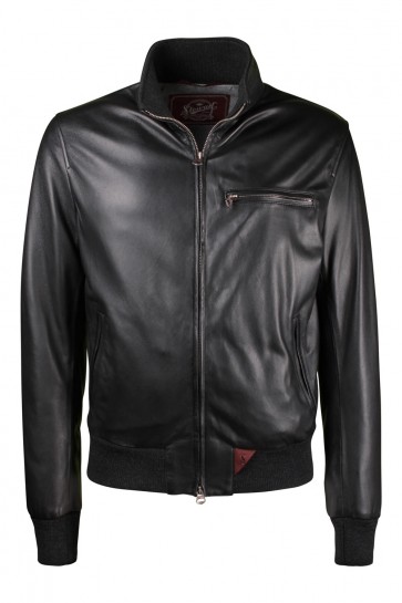Black Stewart Men's leather jacket