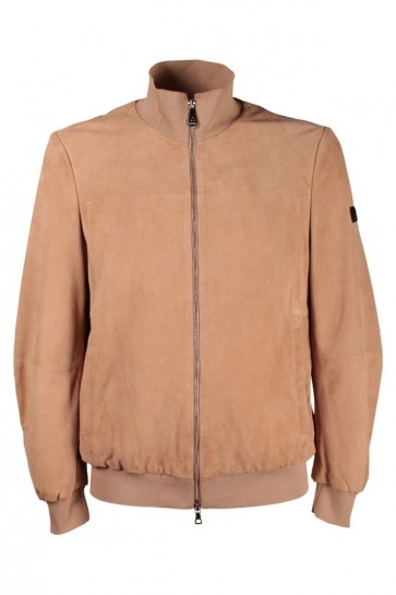 Beige Man's Peuterey Leather Jacket