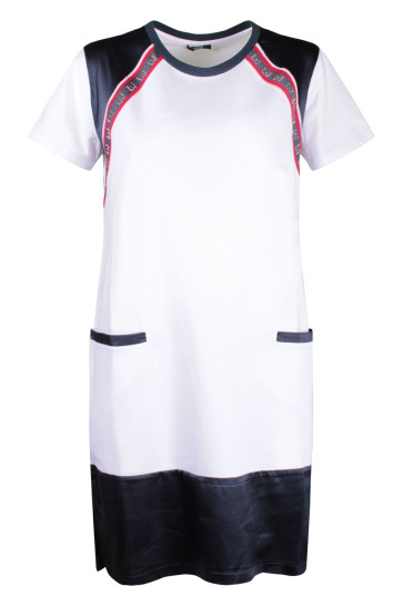 Ferracinshop White Blue Woman Liu Jo Dress col