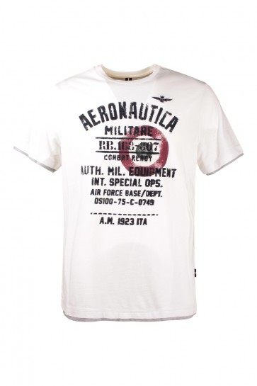 White Men's Aeronautica Militare T-shirt