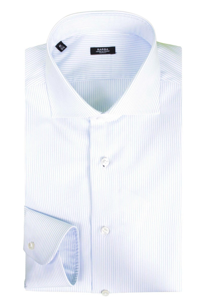 Ferracinshop White Barba Napoli Men s Shirt Art. 6628 Col. 01