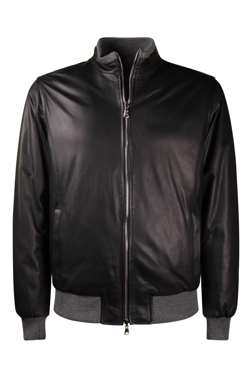 Black Barba Napoli Men s Leather Jacket