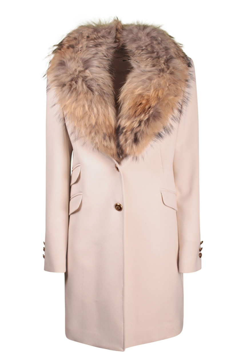 Ferracinshop Kocca Women s White Coat Art. JOLUKAFUR Col. 60003 Men s women s and casual clothes