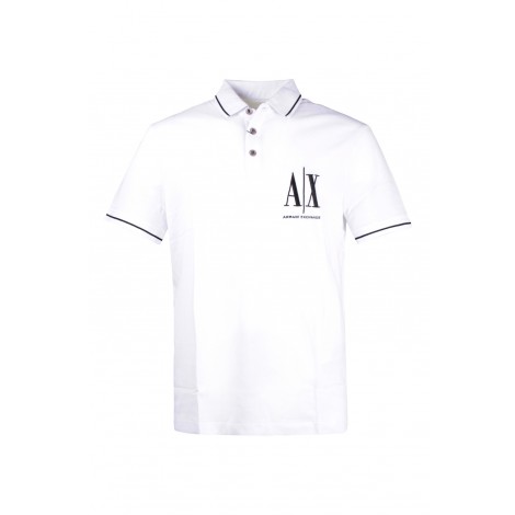White Men's Armani Exchange Polo T-shirt