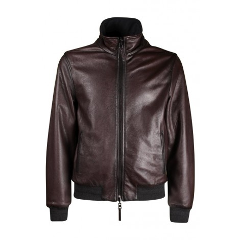 Man Brown Leather Jacket The Jack