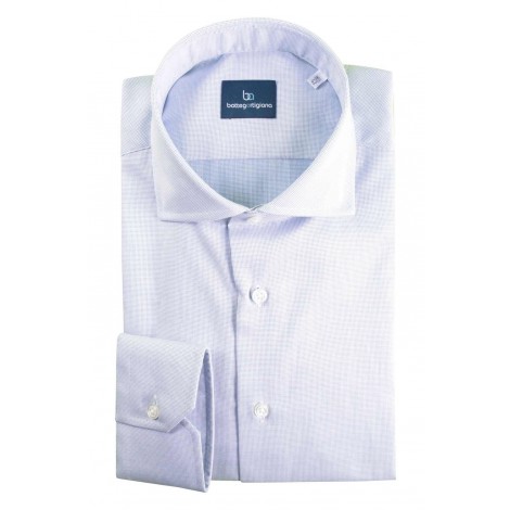 Blue Cotton Men's Bottega Artigiana Shirt